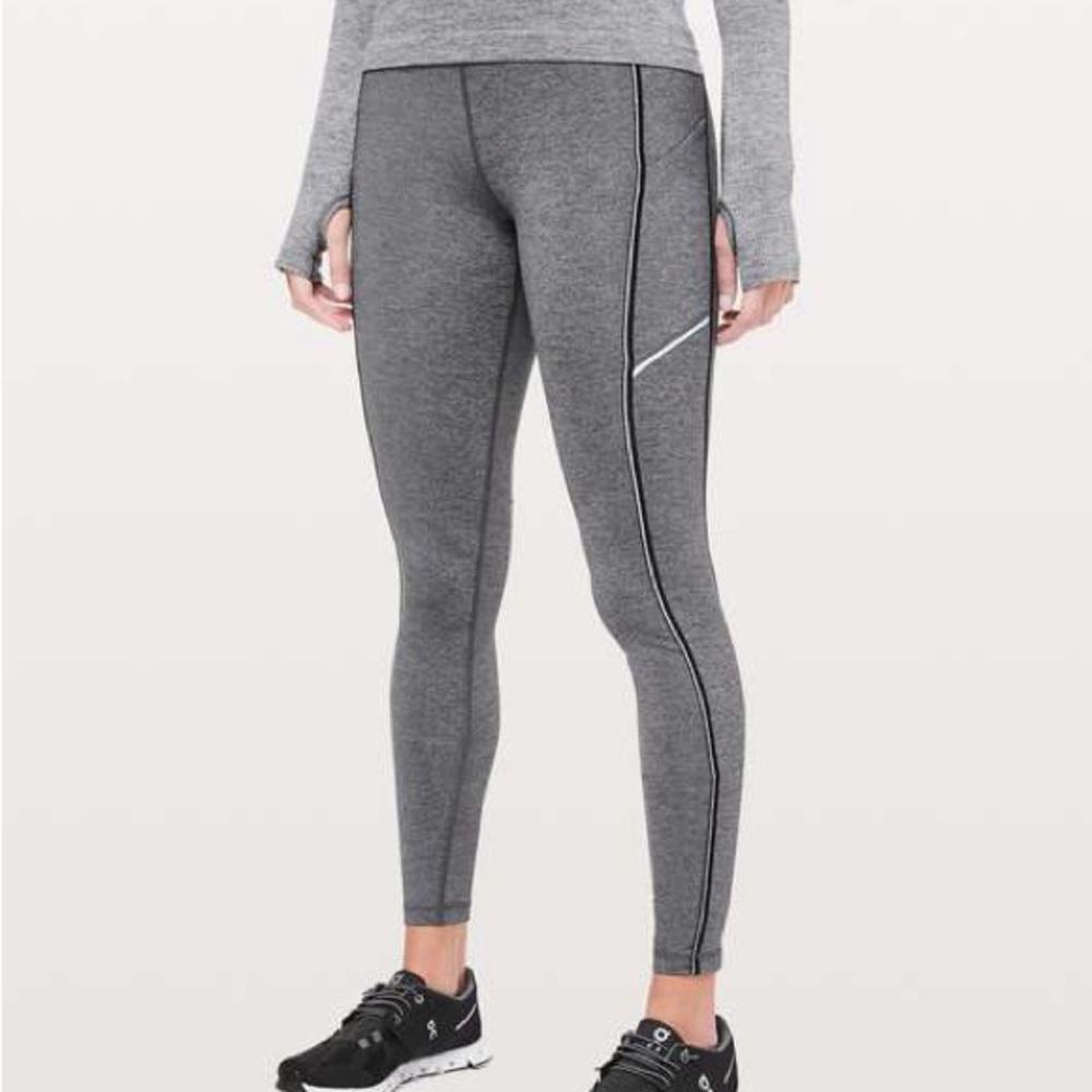 Lululemon Speed Up Tight* Metallic 28" Heathered Black. Size: 4